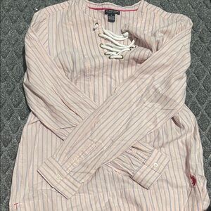 U.S. Polo Assn. Pink Striped Blouse